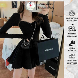 Đầm xoè phối ren, Đầm xoè tiểu thư