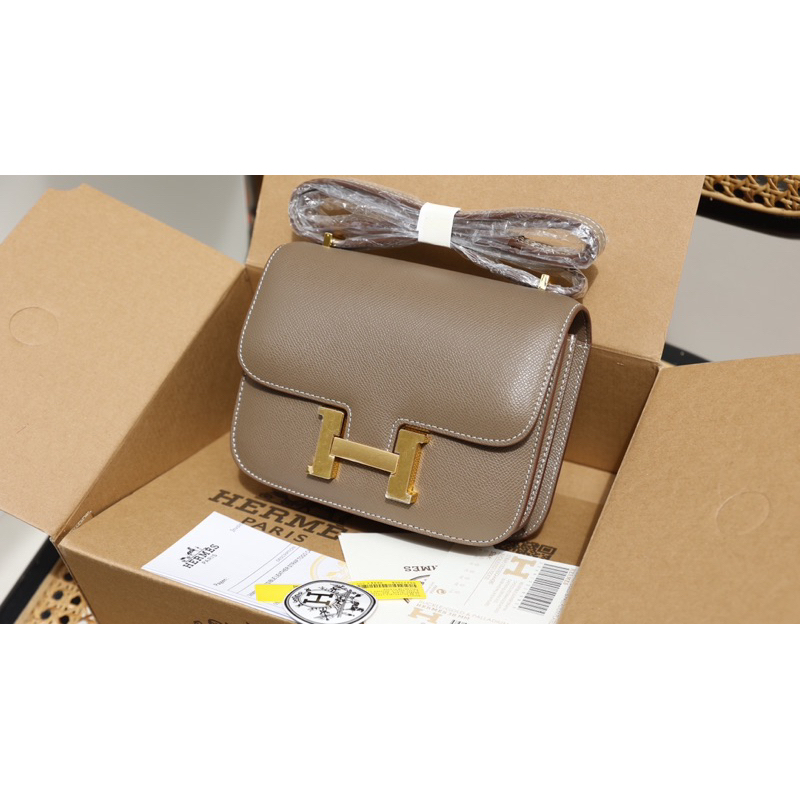 Túi Xách Hermes Trắng Đen Nâu Constance Size 20  -  By Anh Dinh Phuong