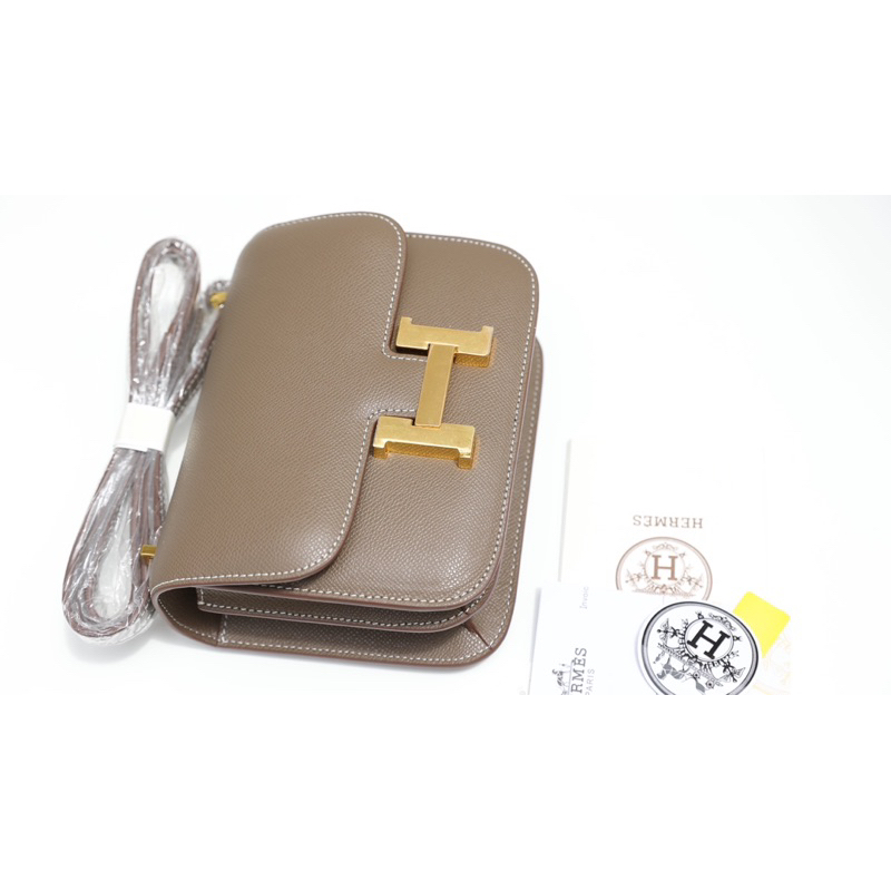 Túi Xách Hermes Trắng Đen Nâu Constance Size 20  -  By Anh Dinh Phuong