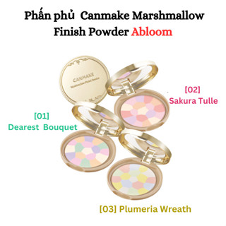  Phấn phủ đa sắc kiềm dầu Canmake Marshmallow Finish Powder Abloom chỉnh sắc tố da nâng tone da Nhật Bản SPF19 PA++- 4g 