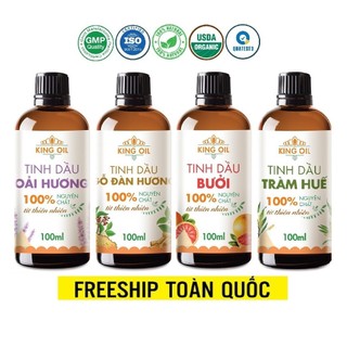 Tinh dầu thiên nhiên KingOil 100ml Sả Chanh/ Bạc Hà/ Quế/ Oải hương/ Bưởi/ Cam/ Lài/ Quýt/ Trầm Tràm