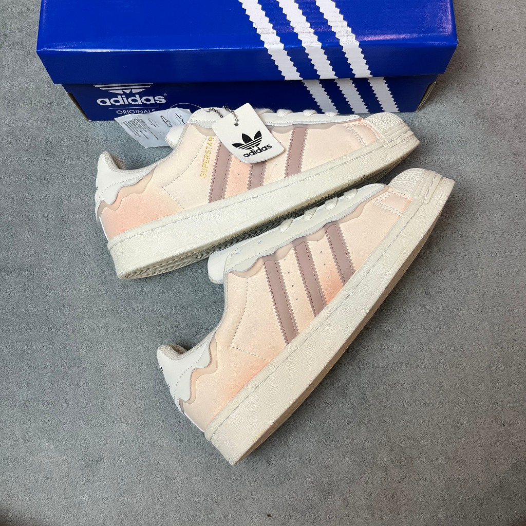 [ 𝐒𝐀𝐋𝐄 ]Giày Adidas Superstar Das Sò 3 Màu Kem, Hồng, Xanh, Giày thể thao Adidas Sò trắng cao cấp full bill box