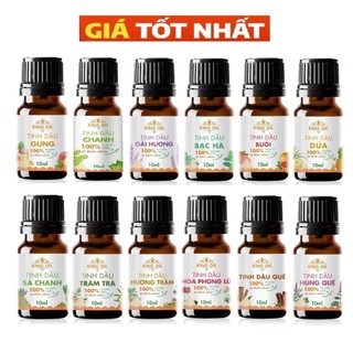 Tinh dầu thiên nhiên KingOil 10ml Sả Chanh/ Bạc Hà/ Quế/ Bưởi/ Cam/ Lài/ Quýt/ Trầm/ Tràm/ Gừng