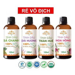 Tinh dầu thiên nhiên KingOil 100ml Sả Chanh/ Bạc Hà/ Quế/ Lavender/ Bưởi/ Cam/ Nhài/ Quýt/ Tràm Huế