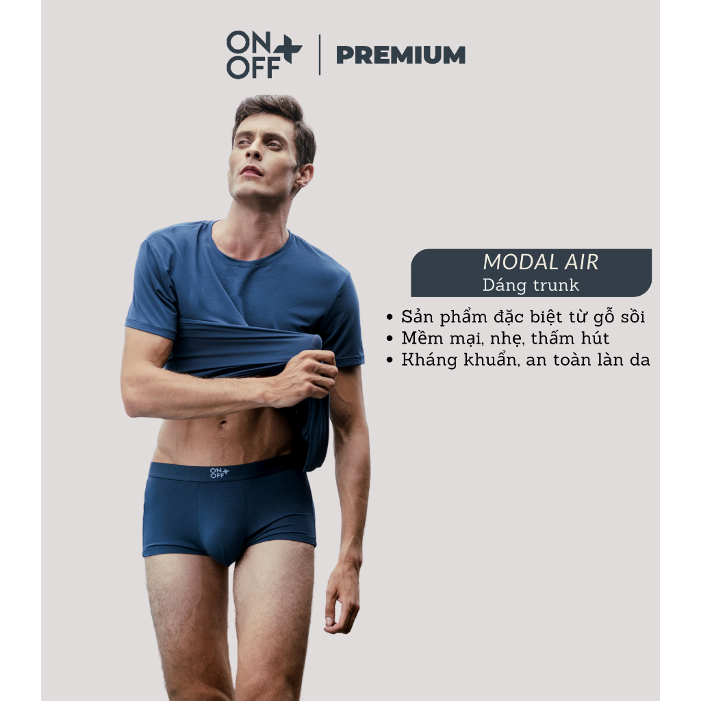 Quần lót nam modal Air kháng khuân mềm mượt nhẹ dáng trunk chính hãng ONOFF - 18UO23A024