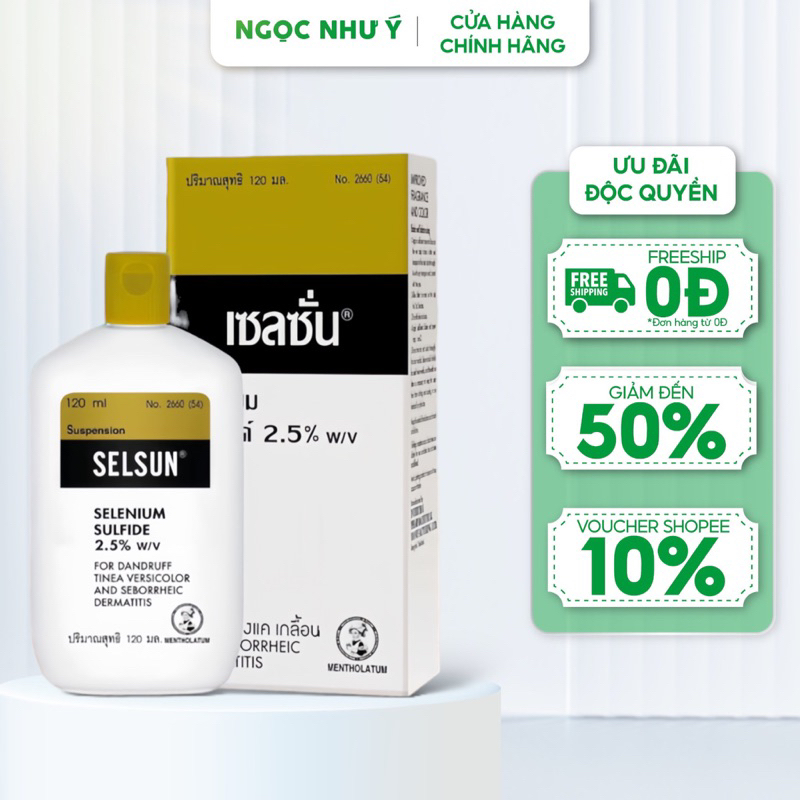 Dầu Gội Gàu Selsun Selennium Sulfide 2.5% 120ml Thái Lan