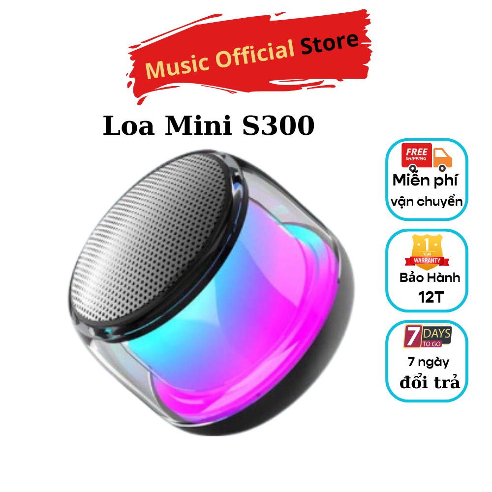 Loa Bluetooth Mini S300 Có hỗ trợ Thẻ Nhớ,Dòng Loa Mini Pin Trâu - Music Official Strore