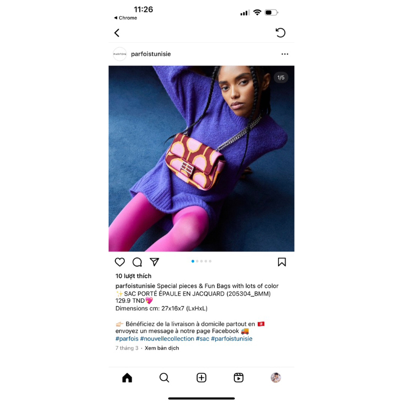 Túi parfois đeo chéo nữ