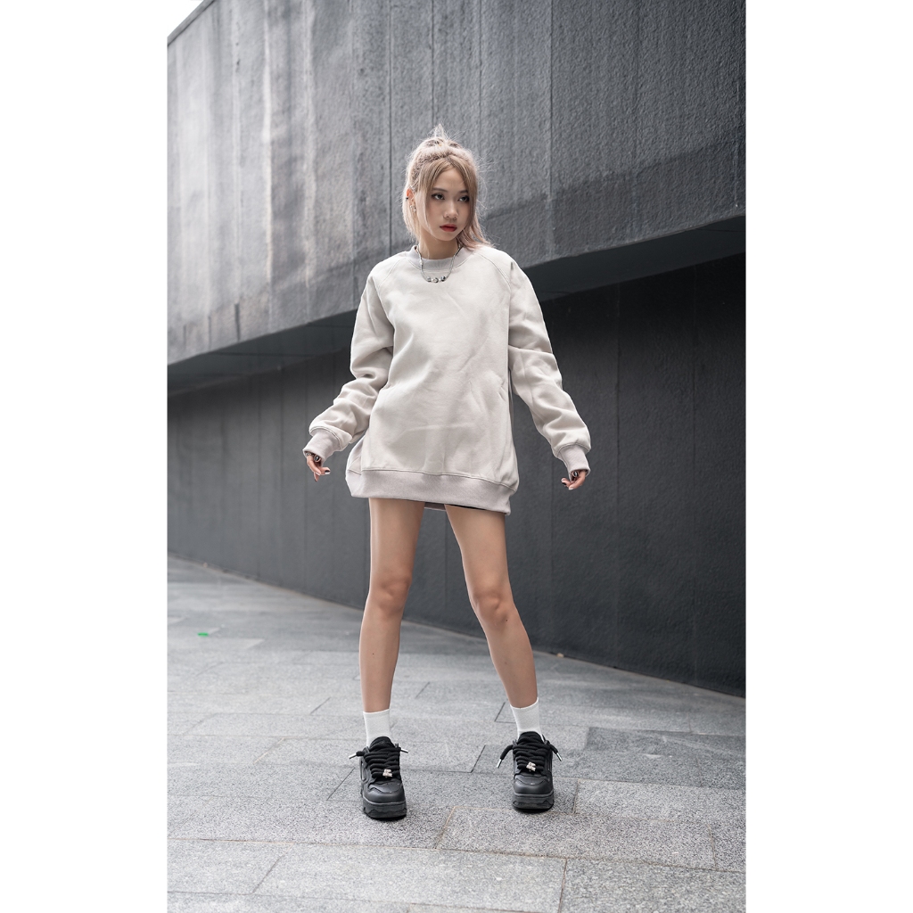 Áo sweater FEAR OF GOD ESSENTIALS SS21 dài tay unisex TLS oversize thời trang nam nữ chất liệu nỉ bông form rộng
