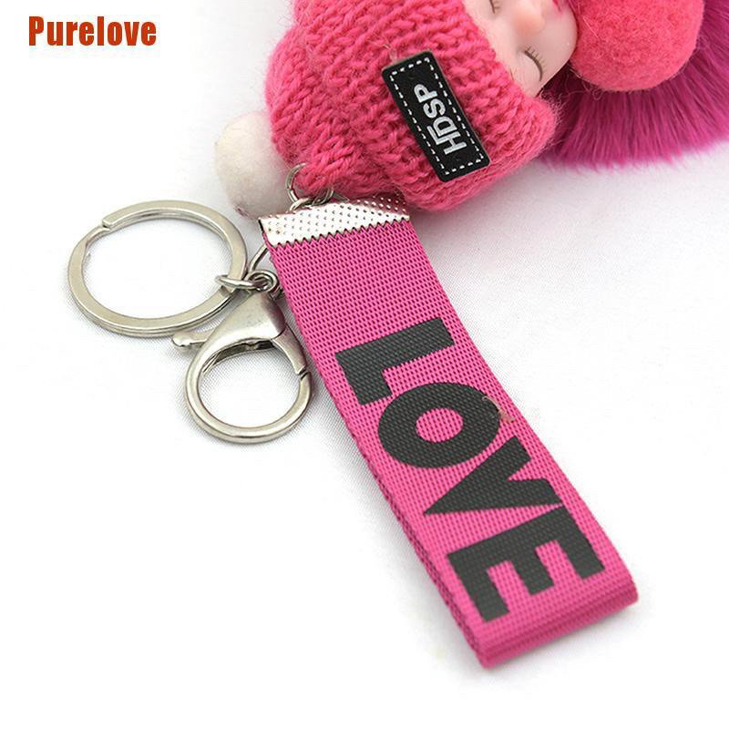 Búp Bê Ngủ Treo Túi , Móc Khóa Sợi Lông Cao Cấp