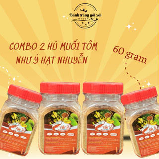 Combo 2 hủ muối tôm Như Ý hạt nhuyễn đậm vị cay dùng chấm trái cây hủ nhỏ 60gr