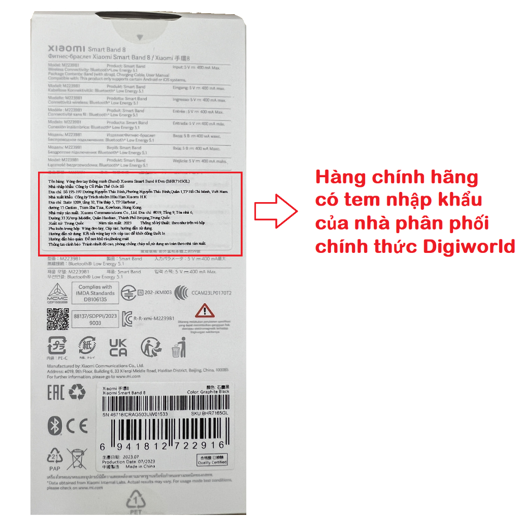 Sẵn hàng Mi band 8 - Vòng đeo tay thông minh Xiaomi Smart Band 8 Bản quốc tế Tiếng Việt - Hàng chính hãng