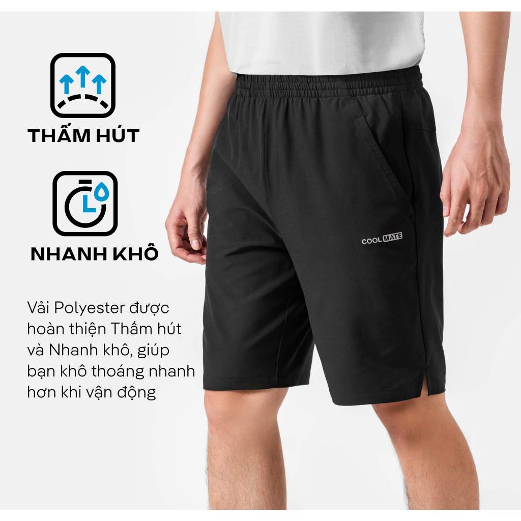 Quần Short thể thao nam 9" thấm hút tốt và nhanh khô - Thương hiệu Coolmate