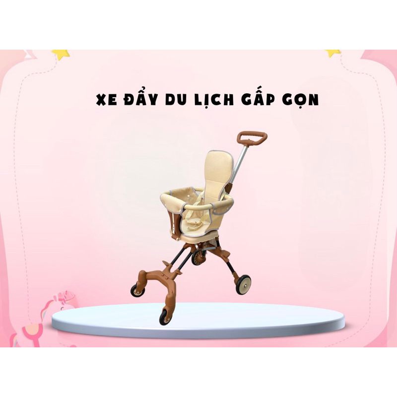 Xe Đẩy Cho Bé, Xe Đẩy Gấp Gọn Em Bé Đi Du Lịch Siêu Gọn Nhẹ