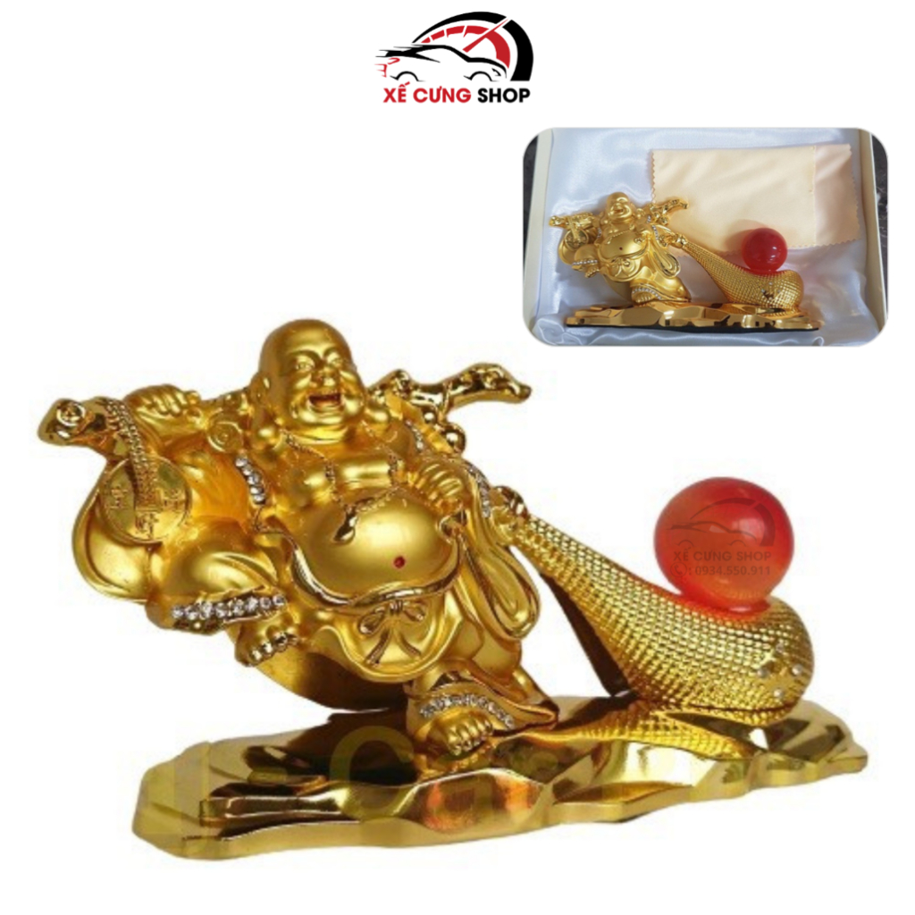 Tượng phật di lạc kéo bao tiền để taplo ô tô