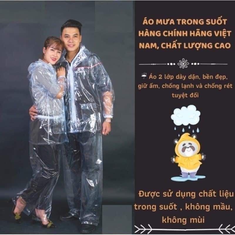 Bộ Quần Áo Mưa Trong Suốt Chống Thấm Nước