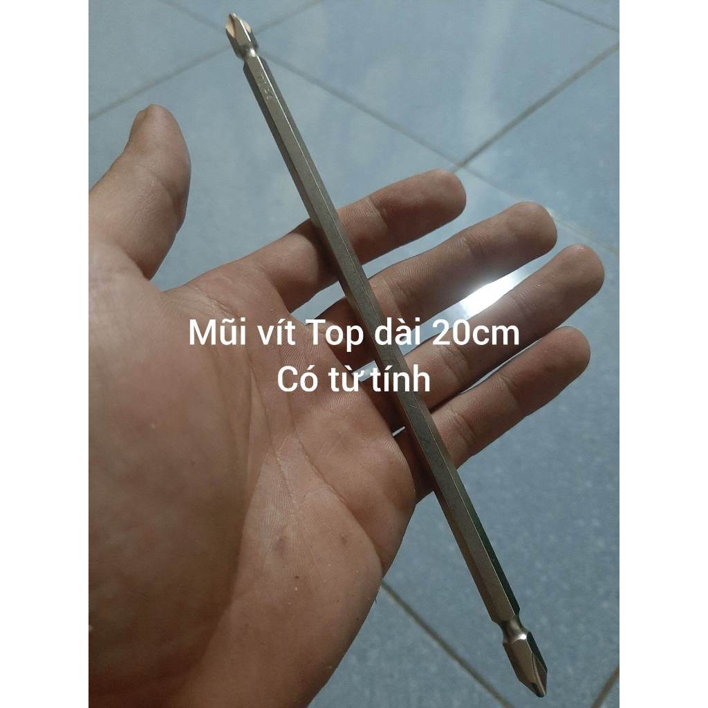 Mũi bắt vít 2 đầu nhật bãi dài 20cm