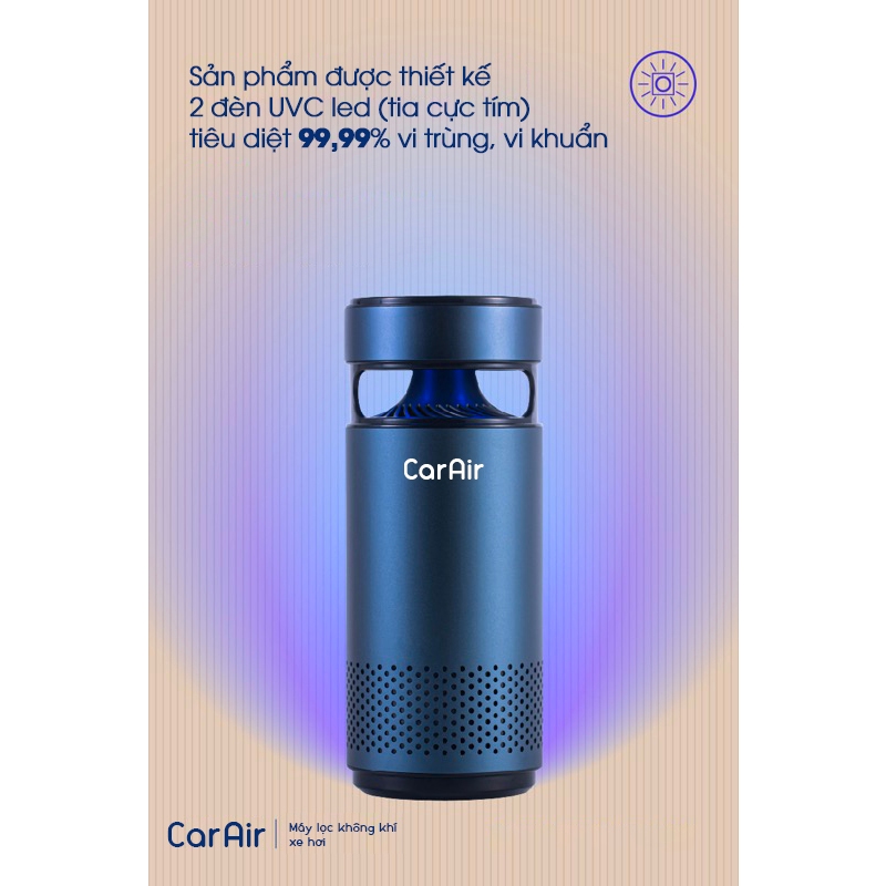 Máy lọc không khí ô tô CarAir(kèm thêm 2 lõi lọc, 1 lõi lọc xài cho 6 tháng, tổng 18 tháng) | BigBuy360 - bigbuy360.vn