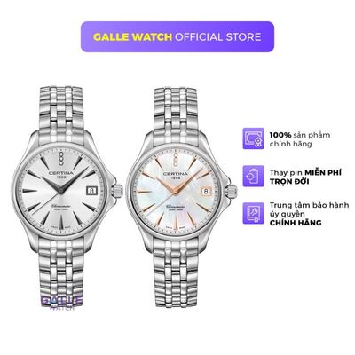 Đồng hồ nữ Certina C032.051.11 mặt kính Sapphire cao cấp, chịu nước khủng 20ATM, dây thép đeo tay thời trang