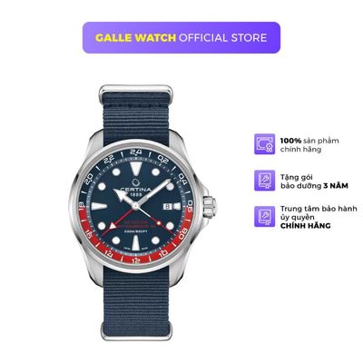 Đồng hồ cơ nam Certina C032.429.18.041.00 phong cách thể thao, chịu nước 20ATM, dây dù đeo tay cao cấp, chính hãng