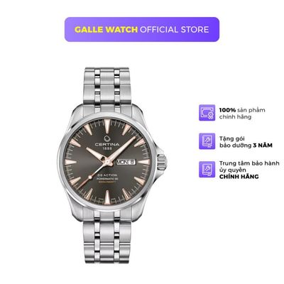 Đồng hồ cơ nam Certina C032.430.11.081.01 mặt kính Sapphire, chống nước 20ATM, dây thép đeo tay thời trang