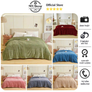 Chăn tuyết nhung AMARI mền tuyết nhung mỹ nhập khẩu cao cấp chất liệu tuyết nhung mềm mịn cân nặng 1,2kg KT 2mx2m3