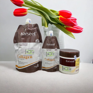 DẦU HẤP TÓC KARSEELL MACA COLLAGEN SIÊU MỀM MƯỢT TÓC 100ml - 500ML + DẦU GỘI XẢ 150ML