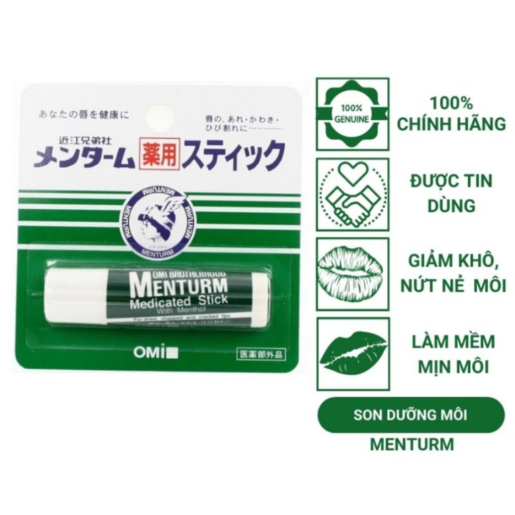 Son dưỡng môi Omi Brotherhood Menturm Lip Stick chính hãng hàng nội địa Nhật