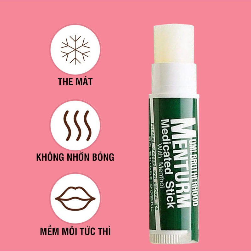 Son dưỡng môi Omi Brotherhood Menturm Lip Stick chính hãng hàng nội địa Nhật