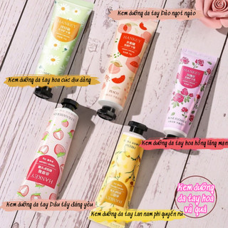 Kem dưỡng da tay hương hoa quả hankey giúp da mềm mịn giảm thô ráp giảm xước thịt đầu ngón tay da sáng mỏng và khỏe mạnh