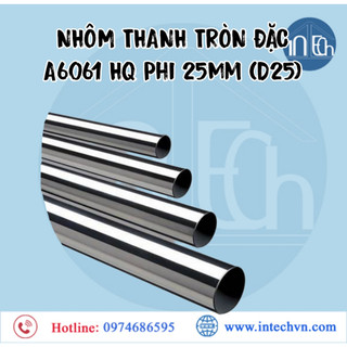Nhôm thanh tròn đặc a6061 hq phi 25mm