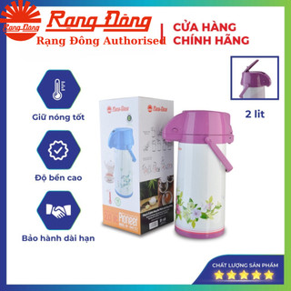 Phích bơm nước 2 lít rạng đông cao cấp, bình thuỷ giữ nhiệt tốt, model: rd 2045 ts.e