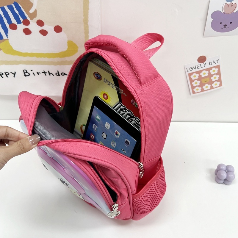 Balo cho bé đi học mầm non Đậu Vy Shop siêu nhẹ, Cặp sách cho bé trai bé gái bằng nhựa Eva chống thấm nước