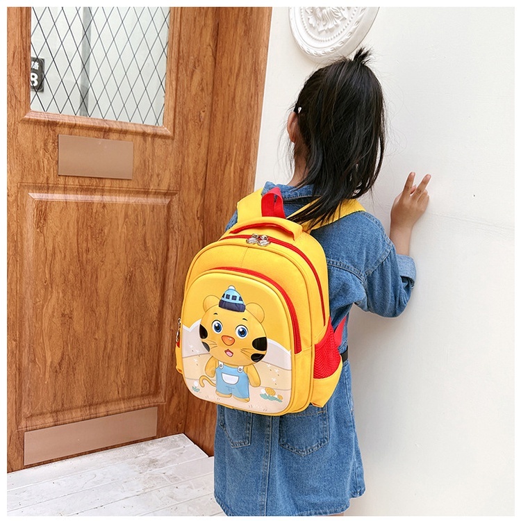 Balo cho bé đi học mầm non Đậu Vy Shop siêu nhẹ, Cặp sách cho bé trai bé gái bằng nhựa Eva chống thấm nước