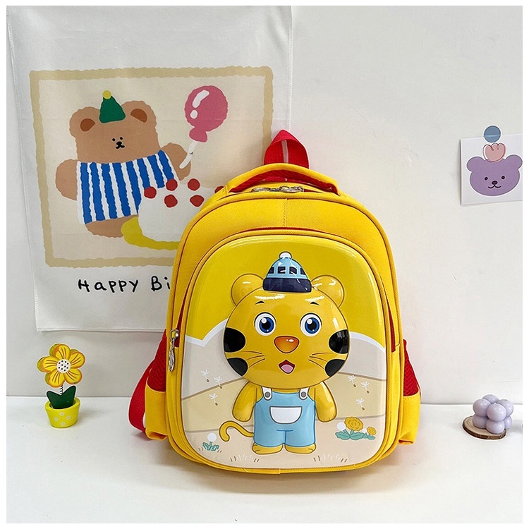 Balo cho bé đi học mầm non Đậu Vy Shop siêu nhẹ, Cặp sách cho bé trai bé gái bằng nhựa Eva chống thấm nước