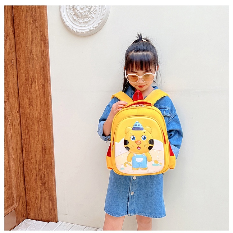 Balo cho bé đi học mầm non Đậu Vy Shop siêu nhẹ, Cặp sách cho bé trai bé gái bằng nhựa Eva chống thấm nước