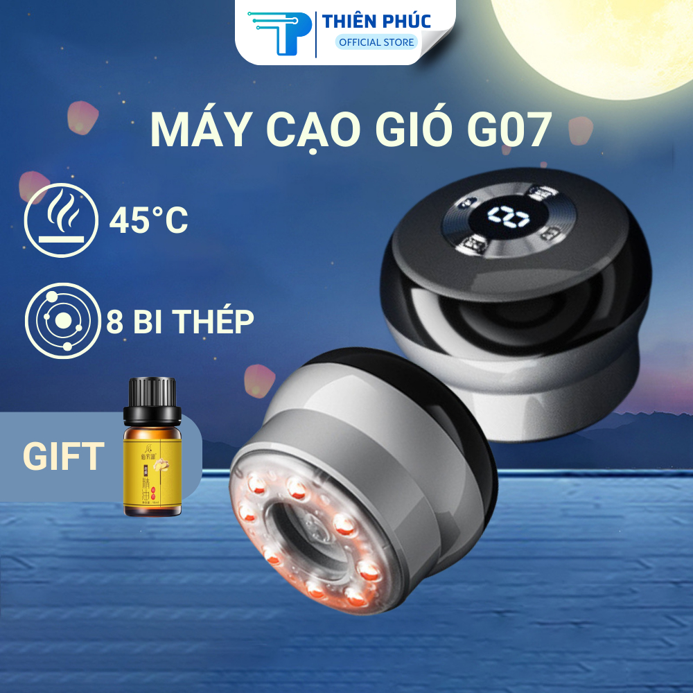 Máy giác hơi cạo gió THIÊN PHÚC TÂM G07 màn hình LCD, có 9 chế độ massage chăm sóc sức khỏe tại nhà