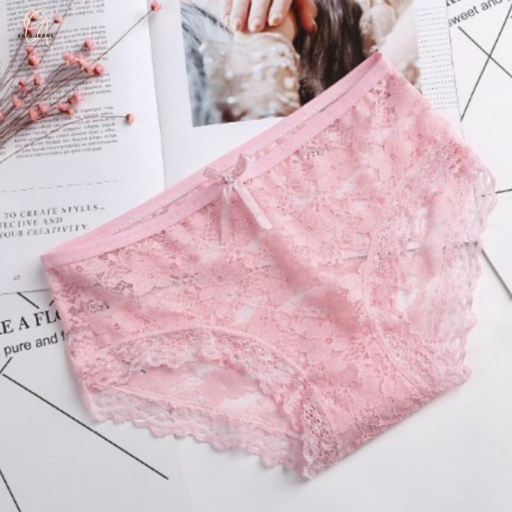 Combo 2 Quần Chip Vải Ren Rữ Gợi Cảm Cao Cấp AkinJeans Quần Chip Nữ Mềm Mịn Thoáng Khí Kháng Khuẩn