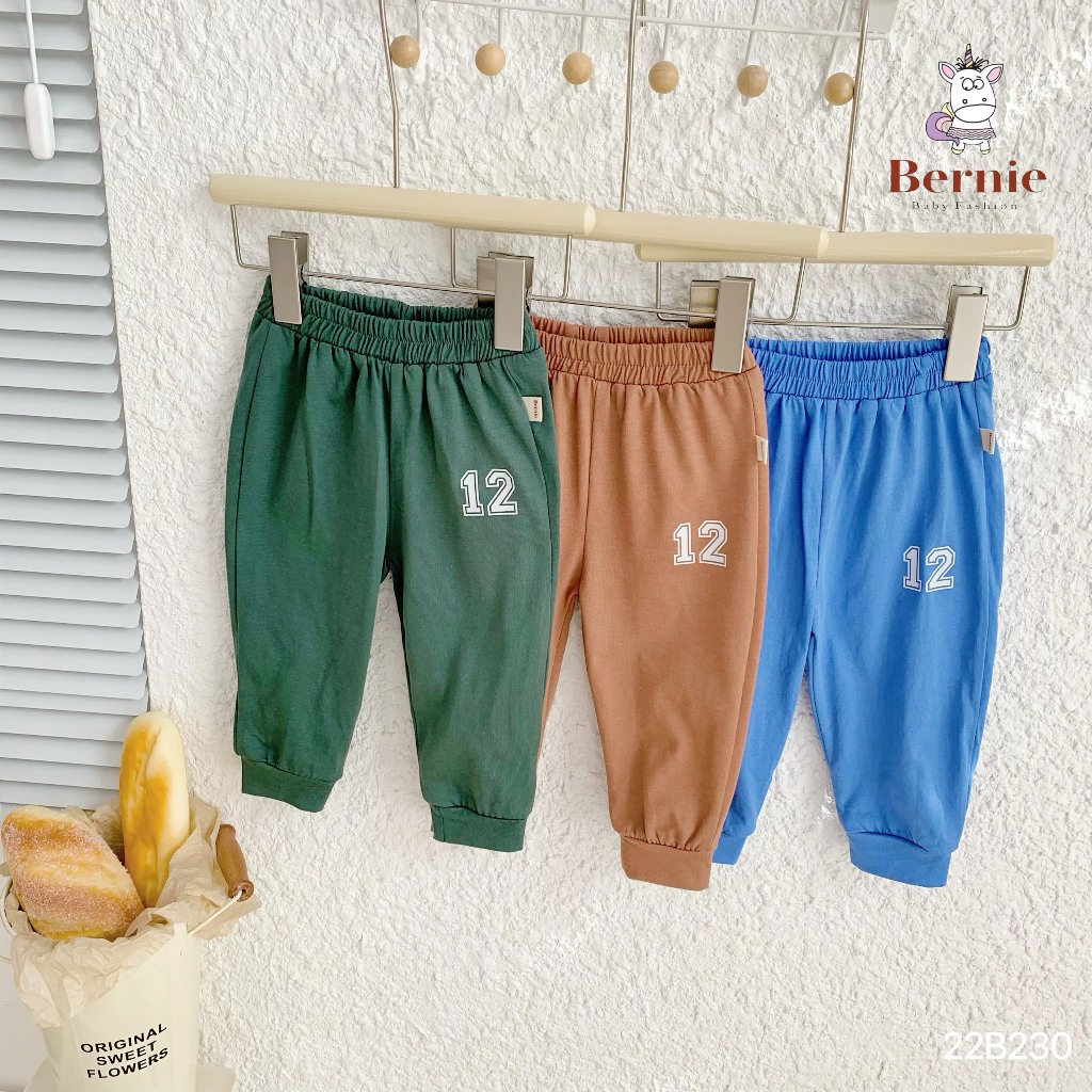 Bộ thu đông bé trai số 12 Bernie - Bộ dài tay bé trai chất cotton cho bé từ 9-23kg- 22B230