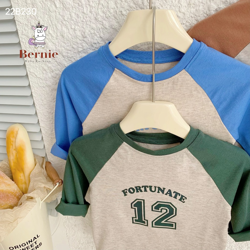 Bộ thu đông bé trai số 12 Bernie - Bộ dài tay bé trai chất cotton cho bé từ 9-23kg- 22B230