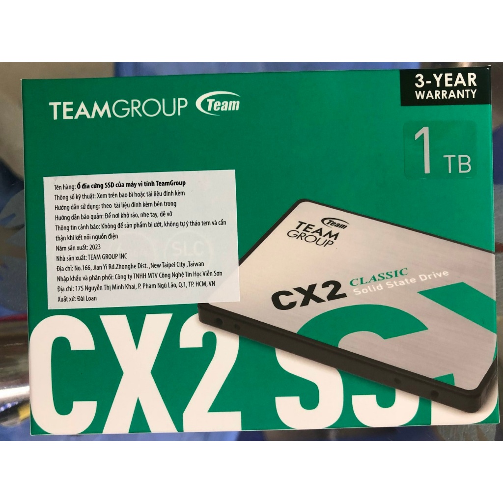 Ổ cứng SSD Team 1TB CX2 Sata III 2,5inch - Viễn Sơn phân phối