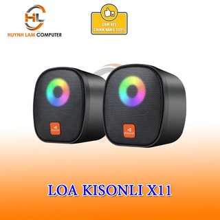 Loa vi tính kisonli x11 led 2*3w 2.0 speaker nhỏ gọn