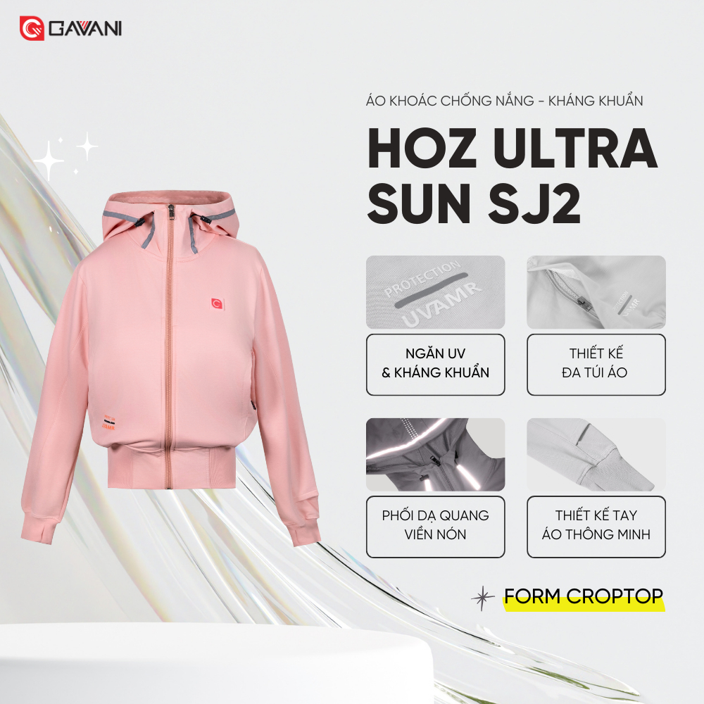 [New Arrival] Áo khoác nữ chống nắng (ngăn UV) và kháng khuẩn _ hoz ultra-sun SJ2 (Form Croptop)