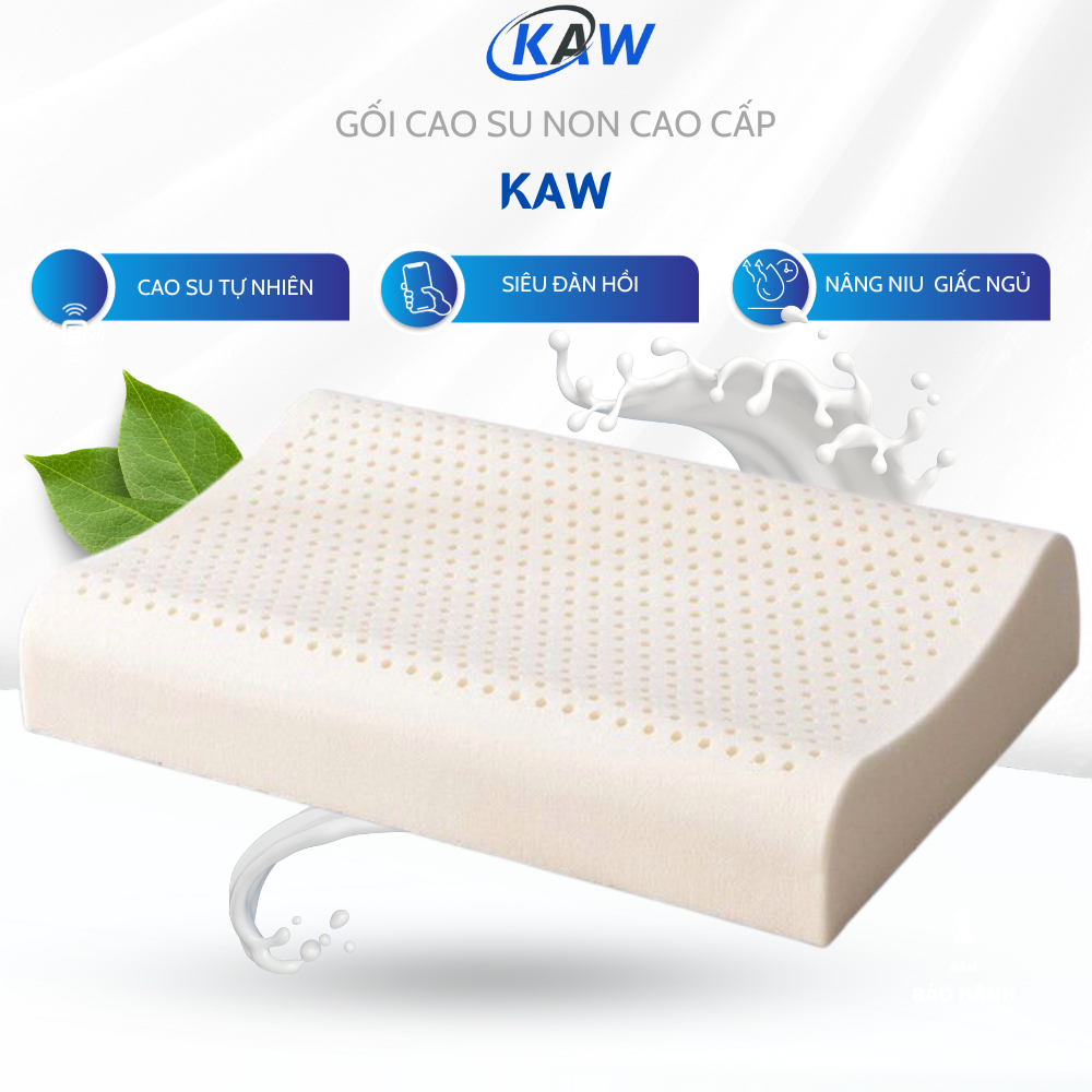 Gối Cao Su Non KAW Cho Người Lớn Chống Đau Mỏi Vai Gáy Kích Thước 40x60 KAW VIETNAM