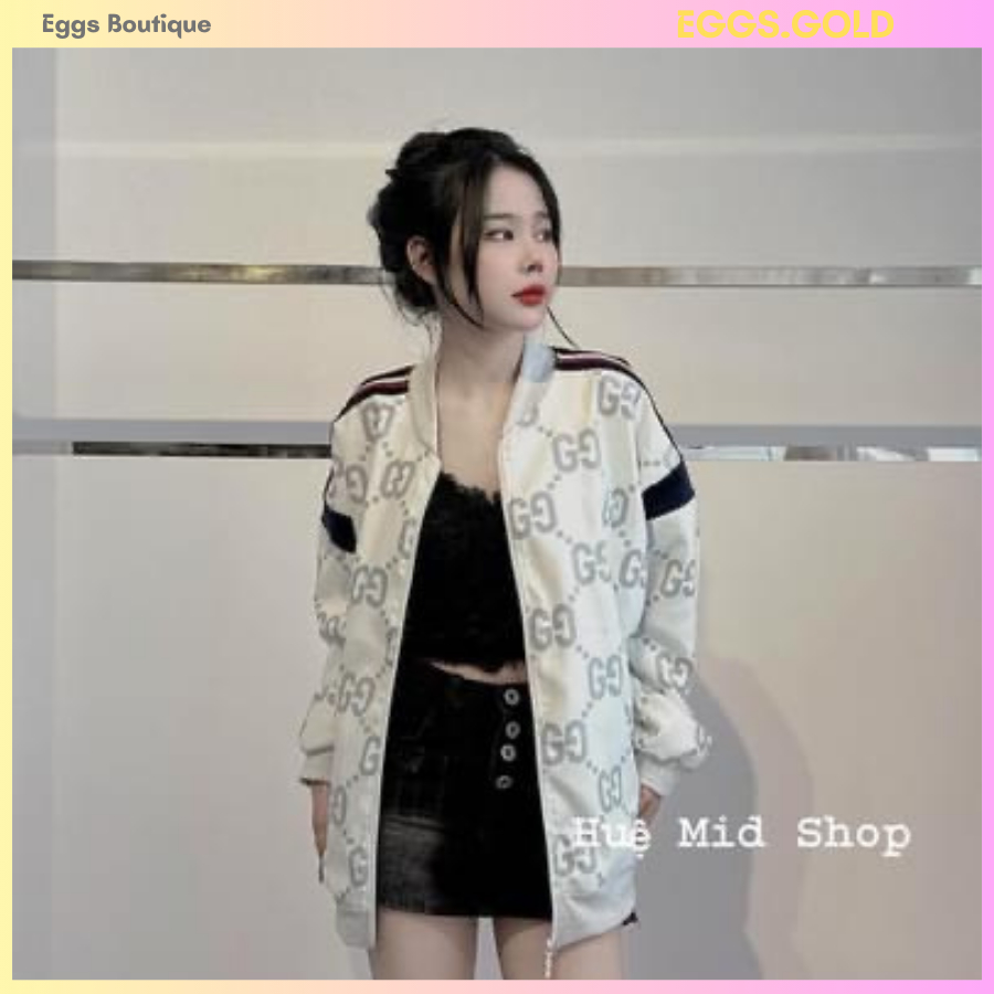 Áo khoác bomber G.C hottrend, áo khoác thu đông chất poly cho nữ