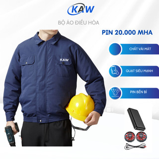 Áo điều hòa KAW chính hãng quạt mạnh, pin 20.000 mhA sử dụng liên tục 8-10h bền bỉ KAW VIETNAM