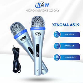 Micro karaoke kaw chính hãng, micro karaoke có dây chống hú kaw vietnam