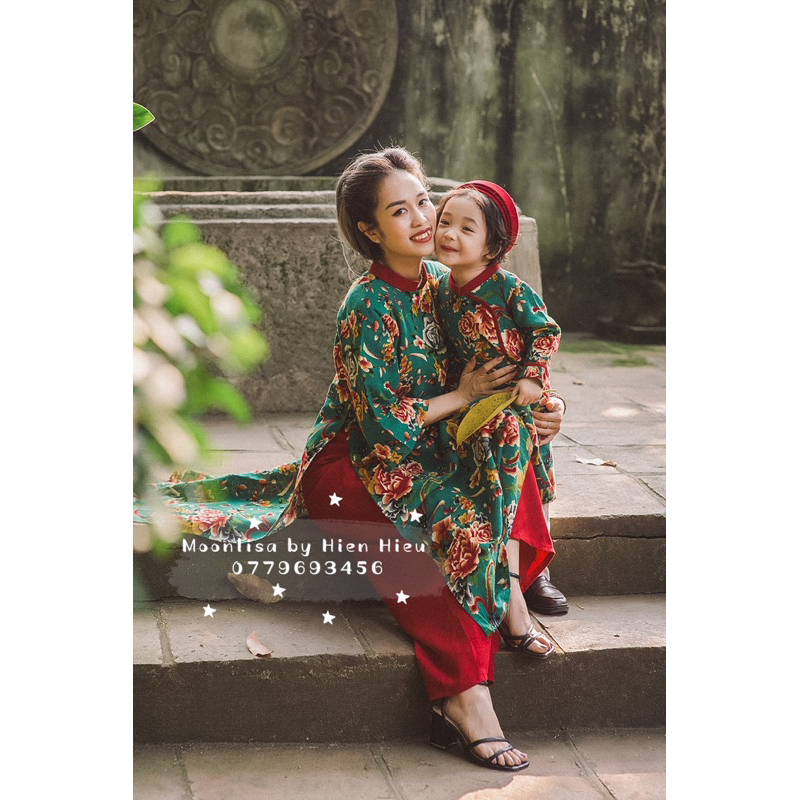 Aó Dài Họa Tiết Chăn Công Cho Bé Trai  Sản Xuất Trực Tiếp MOONLISA