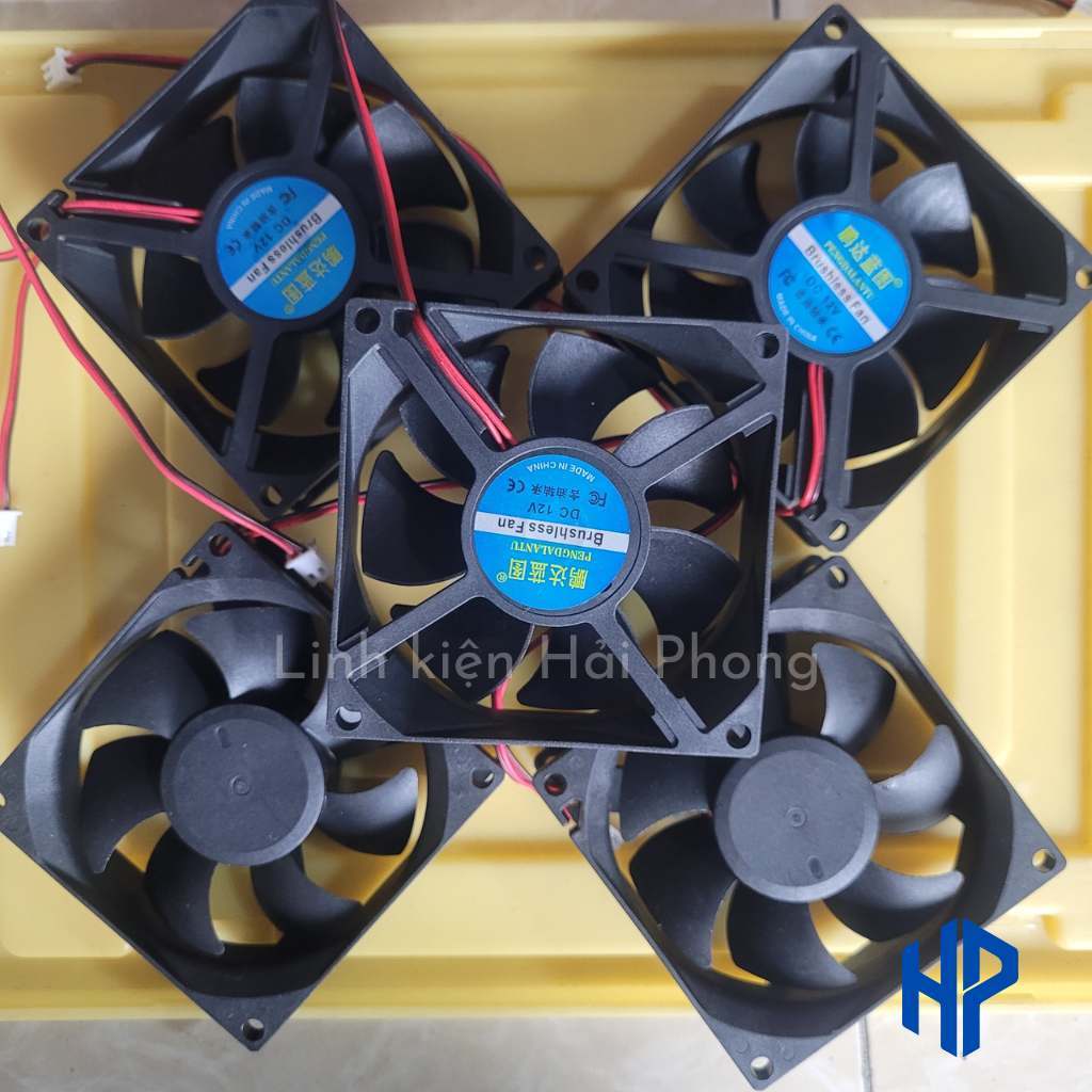 QUẠT LÀM MÁT 12VDC LOẠI 8X8X2.5CM HÀNG MỚI