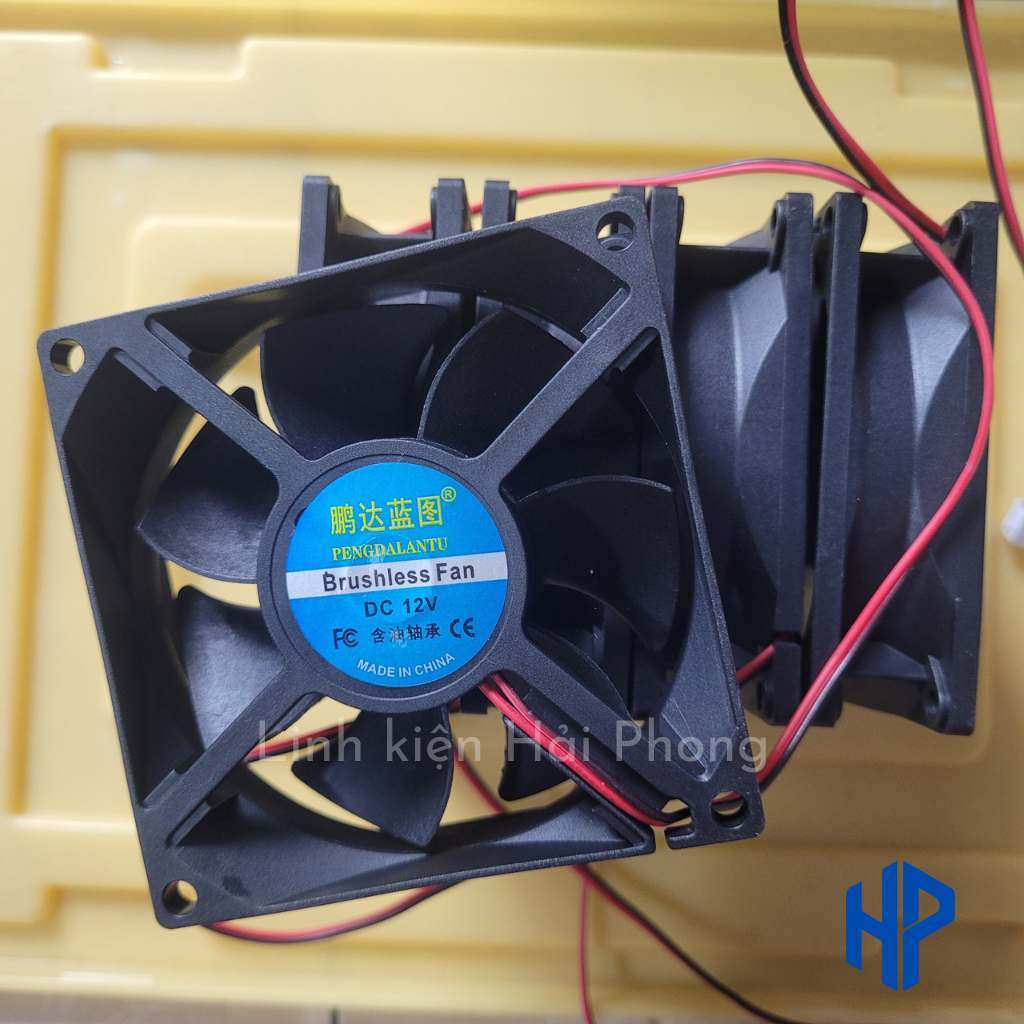 QUẠT LÀM MÁT 12VDC LOẠI 8X8X2.5CM HÀNG MỚI